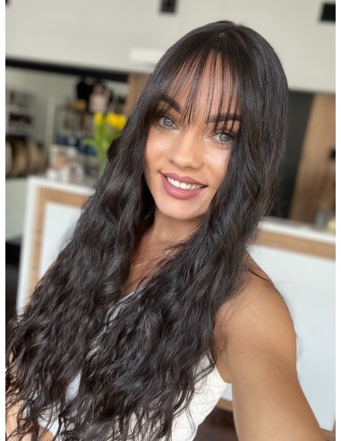 INA 75 CM" TOPPER Z WŁOSÓW NATURALNYCH  FALOWANYCH