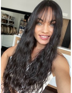 INA 75 CM" TOPPER Z WŁOSÓW NATURALNYCH  FALOWANYCH