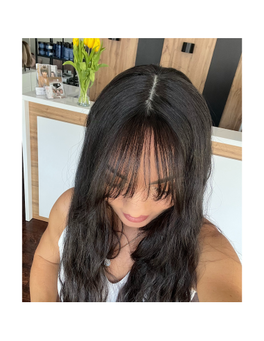 INA 75 CM" TOPPER Z WŁOSÓW NATURALNYCH  FALOWANYCH