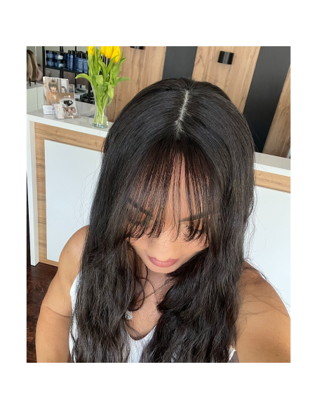 INA 75 CM" TOPPER Z WŁOSÓW NATURALNYCH  FALOWANYCH