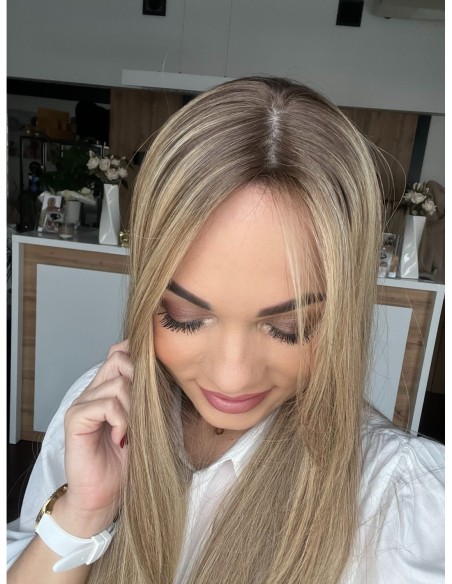 MILENA 70 CM DŁUGI TOPPER Z WŁOSÓW NATURALNYCH  PREMIUM