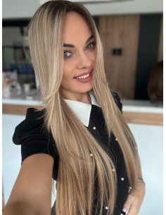 MILENA 70 CM DŁUGI TOPPER Z WŁOSÓW NATURALNYCH  PREMIUM