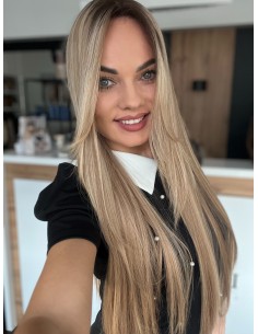 MILENA 70 CM DŁUGI TOPPER Z WŁOSÓW NATURALNYCH  PREMIUM 2