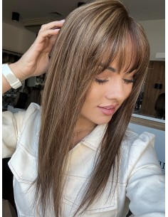 Natalia 09 z grzywką Hollywood 45 cm-Mono topper z włosów naturalnych 2