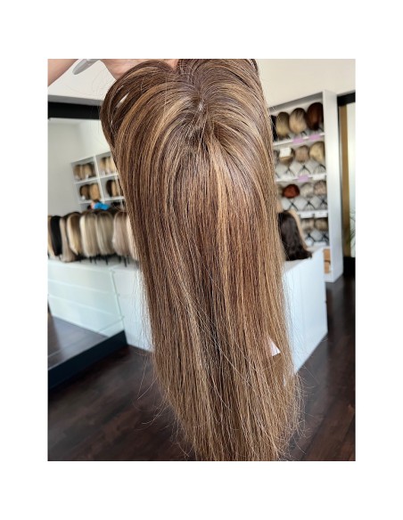 Natalia 09 z grzywką Hollywood 45 cm-Mono topper z włosów naturalnych