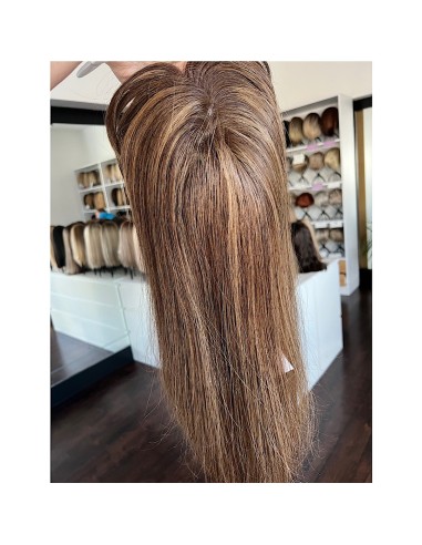 Natalia 09 z grzywką Hollywood 45 cm-Mono topper z włosów naturalnych