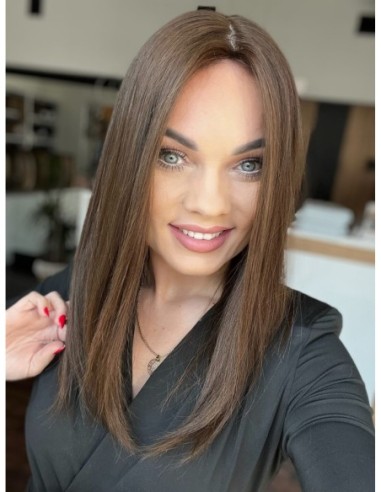 "ANIKA 45 CM" TOPPER Z WŁOSÓW NATURALNYCH