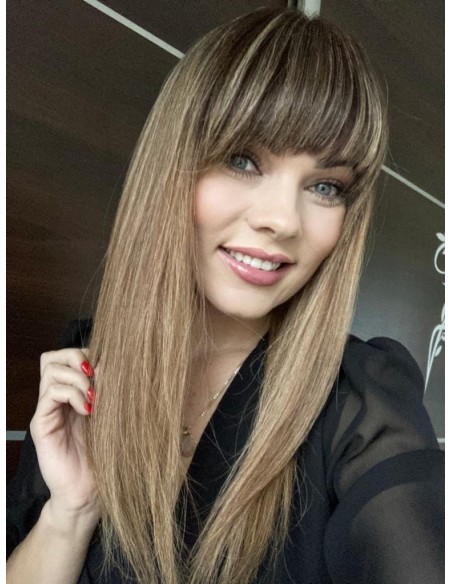 SELENE B8-45CM Z GRZYWKĄ-TOPPER Z WŁOSÓW NATURALNYCH