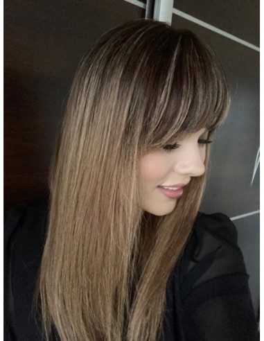 SELENE B8-45CM Z GRZYWKĄ-TOPPER Z WŁOSÓW NATURALNYCH