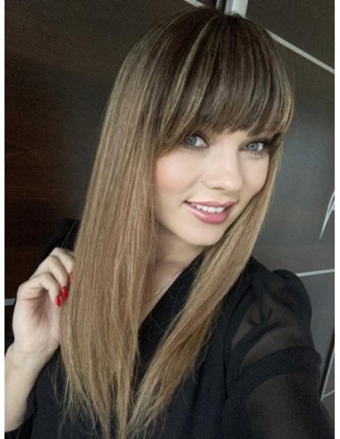 SELENE B8-45CM Z GRZYWKĄ-TOPPER Z WŁOSÓW NATURALNYCH