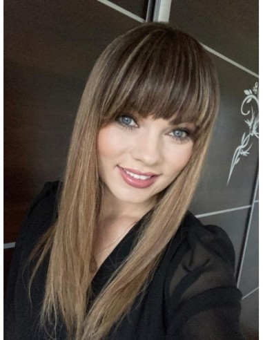 SELENE B8-45CM Z GRZYWKĄ-TOPPER Z WŁOSÓW NATURALNYCH