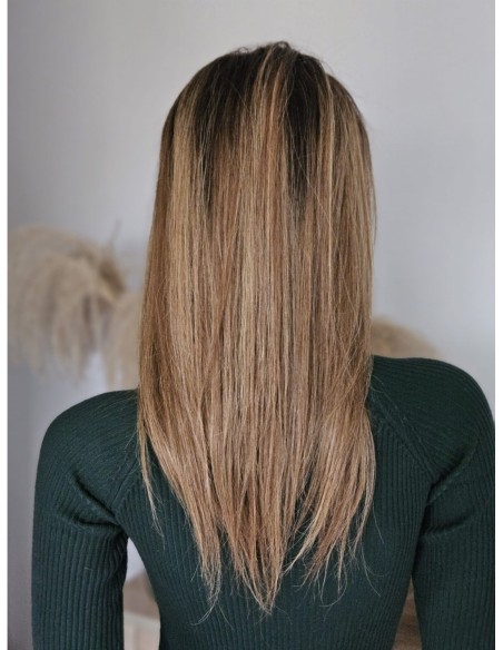 SELENE B8-45CM Z GRZYWKĄ-TOPPER Z WŁOSÓW NATURALNYCH