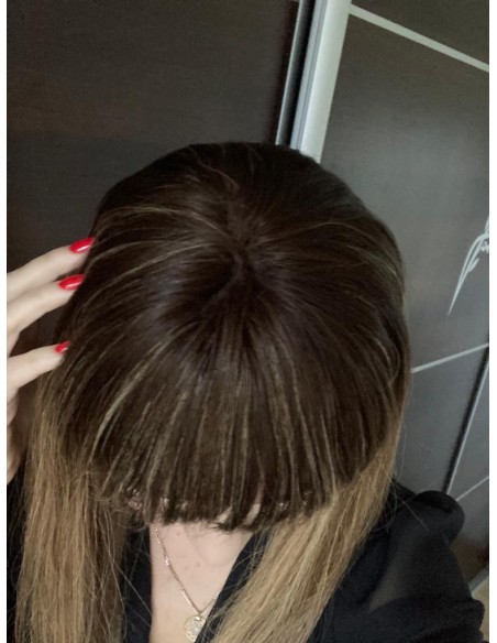 SELENE B8-45CM Z GRZYWKĄ-TOPPER Z WŁOSÓW NATURALNYCH