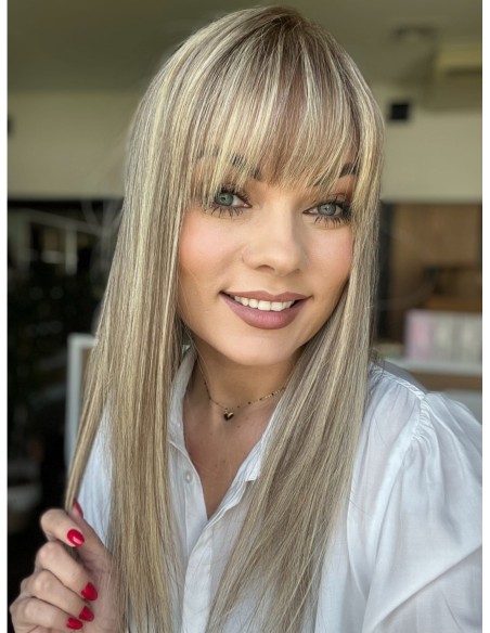 SELENE 8C-45 CM Z GRZYWKĄ-TOPPER Z WŁOSÓW NATURALNYCH