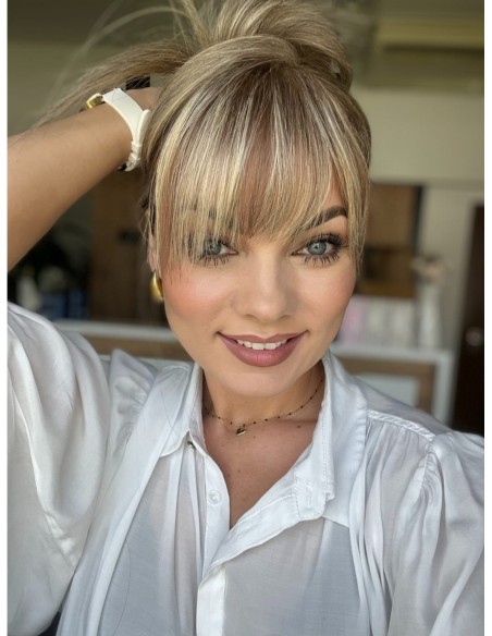 SELENE 8C-45 CM Z GRZYWKĄ-TOPPER Z WŁOSÓW NATURALNYCH