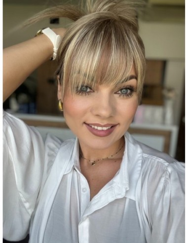 SELENE 8C-45 CM Z GRZYWKĄ-TOPPER Z WŁOSÓW NATURALNYCH