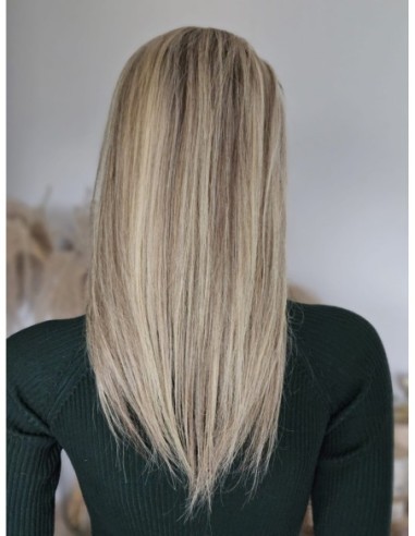 SELENE 8C-45 CM Z GRZYWKĄ-TOPPER Z WŁOSÓW NATURALNYCH