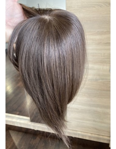 Grzywka z włosów naturalnych czekoladowy brąz