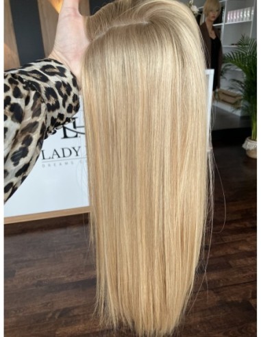 Peruka Sheila 50 cm – blond z odrostem, włosy naturalne