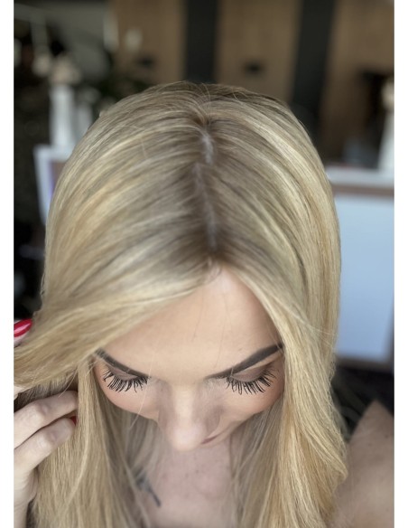 Peruka Sheila 50 cm – blond z odrostem, włosy naturalne