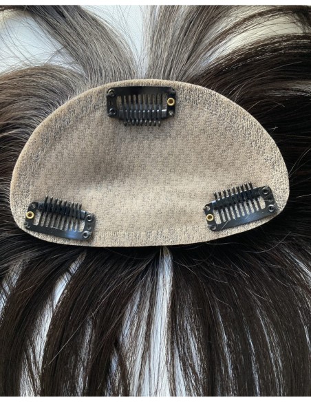 Grzywka z włosów naturalnych bardzo ciemny brąz 1B