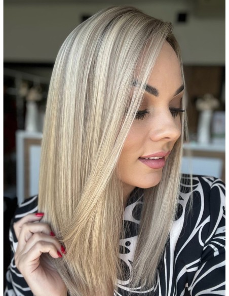 "ANIA  40-45"-TOPPER Z WŁOSÓW NATURALNYCH PREMIUM