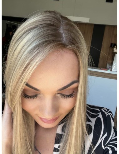 "ANIA  40-45"-TOPPER Z WŁOSÓW NATURALNYCH PREMIUM