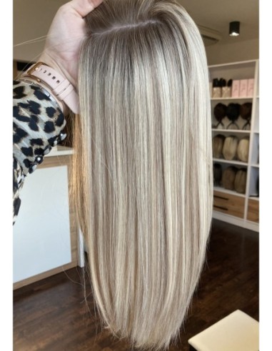 "ANIA  40-45"-TOPPER Z WŁOSÓW NATURALNYCH PREMIUM